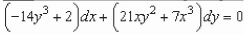 <strong>Find the integrating factor of the differential equation that is a function of x or y alone.</strong> A) B) C) D) E)