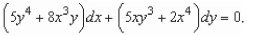 Use as a integrating factor to find the general solution of the differential equation