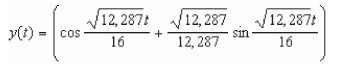 <strong>Suppose a 32-pound weight is suspended on a spring.The weight is pulled foot below the equilibrium position and released.The motion takes place in a Med that furnishes a Damping force of magnitude speed at all times.Assume that the weight stretches the spring foot From its natural position.Find a formula for the position of the weight as a function of time t.</strong> A) B) C) D) E)