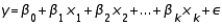 Consider a multiple linear regression model: . Which of the following statements, if any, is true?