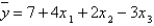 A multiple regression model has the form: . As increases by 1 unit, with and held constant, then y on average is expected to: