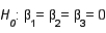A chemist was interested in examining the effects of three chemicals on a chemical process yield. Let , i = 1, 2, 3, represent the effects of the three chemicals, respectively and y be the process yield. The following output was generated using statistical software. Find the least squares regression equation. = _______ + _______ + _______ + _______ . Test the usefulness of the model at the 0.05 level of significance. The null and alternative hypotheses of interest are: vs. Test statistic: F = ______________ Rejection region: Reject H<sub>0</sub> if F > ______________ Conclude: ______________ ______________ of the predictor variables (one of the three chemicals) is contributing significant information for the prediction of the chemical process yield. Which variable, if any, should be removed from the model if a 0.05 level of significance is desired? ______________