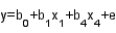 A chemist was interested in examining the effects of four chemicals on a chemical process yield. Let , i = 1, 2, 3, 4, represent the effects of the four chemicals, respectively and y be the process yield. The chemist's first instinct was to include each of the chemicals in the equation in a linear fashion. After the initial analysis, the chemist decided to remove chemicals 2 and 3 from the model. Complete model: Reduced model: Use the statistical software output above to test whether the reduced model is adequate at the 0.05 level of significance. Test Statistic: F = ______________ Reject Region: Reject if F > ______________ Conclusion: ______________ There ______________ evidence to indicate that at least one of or is not 0. The reduced model ______________ adequate.