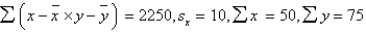 In a simple linear regression problem, the following statistics are calculated from a sample of 10 observations: . The least squares estimates of the slope and y-intercept are respectively:
