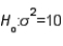 If you wish to test vs. at the .05 level of significance using a sample of 20 observations, the critical values to be used are 32.852.