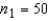Two independent random samples of sizes and have been selected from binomial populations with parameters and , respectively, and resulted in 38 and 65 success, respectively. Then, the point estimation of the difference is -27.