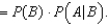 The additive rule of probability is used to compute the probability for an intersection of two or more events: namely, given two events A and B, and also