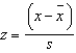 The sample z-score is a measure of relative standing defined by: . It measures the distance between an observation and the mean in units of the standard deviation.