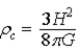 <strong>In the standard model of the expansion of the universe, the total energy of a standard mass m is assumed to be zero. When we solve the resulting energy equation for the critical mass density of the universe, we find that the critical mass density is given by</strong> A) . B) . C) . D) . E) .