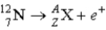 <strong>What value of Z (atomic number) and A (mass number) result in the following β-decay? </strong> A) Z = 6; A = 12 B) Z = 5; A = 8 C) Z = 6; A = 11 D) Z = 8; A = 12 E) Z = 8; A = 11