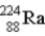 <strong>The chart below shows part of the radioactive series beginning with the isotope . The isotope marked with an X is </strong> A) . B) . C) . D) . E) .