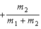 <strong>When a nucleus at rest spontaneously splits into fragments of mass m<sub>1</sub> and m<sub>2</sub>, the ratio of the velocity of m<sub>1</sub> to the velocity of m<sub>2</sub> is</strong> A) . B) . C) −1. D) . E) .