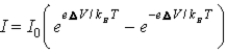 <strong>When a voltage ΔV is applied to a p-n junction diode at absolute temperature T, the current voltage relationship is</strong> A)   . B)   . C)   . D)   . E)   . <div style=padding-top: 35px> 