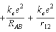 <strong>The diagram below shows the distance between the nuclei, p<sub>A</sub> and p<sub>B</sub>, and the electrons, e<sub>1</sub> and e<sub>2</sub>, in a hydrogen molecule. We would expect the electrostatic potential energy of this molecule to be  </strong> A)   . B)   . C)   . D)   . E)   . <div style=padding-top: 35px> 