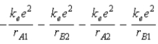 <strong>The diagram below shows the distance between the nuclei, p<sub>A</sub> and p<sub>B</sub>, and the electrons, e<sub>1</sub> and e<sub>2</sub>, in a hydrogen molecule. We would expect the electrostatic potential energy of this molecule to be  </strong> A)   . B)   . C)   . D)   . E)   . <div style=padding-top: 35px> 