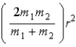 <strong>When calculating the rotational kinetic energy of a diatomic molecule, with atoms of mass m<sub>1</sub> and m<sub>2</sub>,the moment of inertia about an axis passing through the molecule's center of mass, with r the atomic separation, is</strong> A)   . B)   . C)   . D)   . E)   . <div style=padding-top: 35px> 