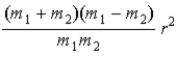<strong>When calculating the rotational kinetic energy of a diatomic molecule, with atoms of mass m<sub>1</sub> and m<sub>2</sub>,the moment of inertia about an axis passing through the molecule's center of mass, with r the atomic separation, is</strong> A)   . B)   . C)   . D)   . E)   . <div style=padding-top: 35px> 