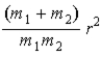 <strong>When calculating the rotational kinetic energy of a diatomic molecule, with atoms of mass m<sub>1</sub> and m<sub>2</sub>,the moment of inertia about an axis passing through the molecule's center of mass, with r the atomic separation, is</strong> A)   . B)   . C)   . D)   . E)   . <div style=padding-top: 35px> 