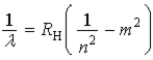 <strong>Which of the following, in which n and m have integer values, is a correct formula for a wavelength emitted by a hydrogen atom?</strong> A) B) C) D) E)