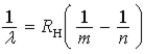<strong>Which of the following, in which n and m have integer values, is a correct formula for a wavelength emitted by a hydrogen atom?</strong> A) B) C) D) E)