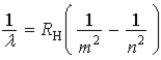 <strong>Which of the following, in which n and m have integer values, is a correct formula for a wavelength emitted by a hydrogen atom?</strong> A) B) C) D) E)