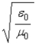 <strong>The speed of light is given by the value of</strong> A) ε<sub>0</sub>μ<sub>0</sub>. B) . C) . D) . E) .