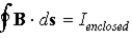 <strong>The correct form of Ampere's law for circuits with gaps in them is</strong> A) . B) . C) . D) . E) .