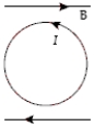 <strong>Which diagram correctly shows the magnetic field lines created by a circular current loop in which current flows in the direction shown?</strong> A)   B)   C)   D)   E)   <div style=padding-top: 35px> 