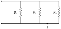 <strong>If R<sub>1</sub> = 3.0 Ω, R<sub>2</sub> = 6.0 Ω, R<sub>3</sub> = 12 Ω, and I = 0.50 A, at what rate is heat being generated in R<sub>1</sub>? </strong> A) 20 W B) 17 W C) 12 W D) 31 W E) 6.0 W