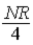 <strong>A circuit consists of N resistors, all of resistance R, connected as shown below. A potential difference V is applied to the circuit. The equivalent resistance of the circuit is </strong> A) . B) R. C) . D) NR. E) 4NR.