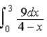 <strong>Charge of uniform linear density 3.0 nC/m is distributed along the x axis from x = 0 to x = 3 m. Which of the following integrals is correct for the electric potential (relative to zero at infinity) at the point x = +4 m on the x axis?</strong> A) B) C) D) E)