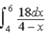 <strong>A charge of 4.0 nC is distributed uniformly along the x axis from x = +4 m to x = +6 m. Which of the following integrals is correct for the electric potential (relative to zero at infinity) at the origin?</strong> A) B) C) D) E)