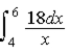 <strong>A charge of 4.0 nC is distributed uniformly along the x axis from x = +4 m to x = +6 m. Which of the following integrals is correct for the electric potential (relative to zero at infinity) at the origin?</strong> A) B) C) D) E)