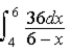 <strong>A charge of 4.0 nC is distributed uniformly along the x axis from x = +4 m to x = +6 m. Which of the following integrals is correct for the electric potential (relative to zero at infinity) at the origin?</strong> A) B) C) D) E)