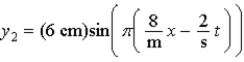 <strong>Two harmonic waves are described by From the choices given, determine the smallest positive value of x (in cm) corresponding to a node of the resultant standing wave.</strong> A) 3 B) 0.25 C) 0 D) 6 E) 1.5