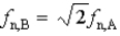 <strong>Two identical strings have the same length and same mass per unit length. String B is stretched with four times as great a tension as that applied to string A. Which statement is correct for all n harmonics on the two strings, n = 1, 2, 3...?</strong> A) . B) . C) . D) f<sub>n,B</sub> = 2f<sub>n,A</sub>. E) f<sub>n,B</sub> = 4f<sub>n,A</sub>.