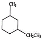 <strong>Select the correct name for the following compound. </strong> A)1-ethyl-3-methylcyclohexane B)1-methyl-5-ethylcyclohexane C)meta-ethylmethylcyclohexane D)meta-ethylmethylbenzene E)3-ethyltoluene