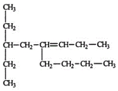 <strong>Select the correct name for the following compound. </strong> A)1,1-diethyl-3-butyl-3-hexene B)5-butyl-3-ethyl-5-octene C)4-butyl-6-ethyl-3-octene D)3-ethyl-5-propyl-5-nonene E)4-butyl-6-ethyl-3,4-octene