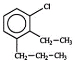 <strong>Select the correct name for the following compound. </strong> A)1-chloro-2-ethyl-3-propylcyclohexane B)1-chloro-2-ethyl-3-propylcyclohexene C)1-chloro- ortho-ethylpropylbenzene D)1-chloro- meta-ethylpropylbenzene E)1-chloro-2-ethyl-3-propylbenzene