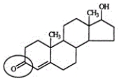 <strong>Testosterone is a male hormone. Identify the functional group circled. </strong> A)Aldehyde B)Ketone C)Alcohol D)Ester E)Carboxyl