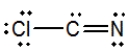 <strong>Select the best Lewis structure for ClCN.</strong> A) B) C) D) E)