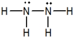 <strong>Hydrazine, N<sub>2</sub>H<sub>4</sub>, is a good reducing agent that has been used as a component in rocket fuels. Select its Lewis structure.</strong> A) B) C) D) E)None of these choices are correct.