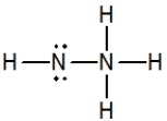 <strong>Hydrazine, N<sub>2</sub>H<sub>4</sub>, is a good reducing agent that has been used as a component in rocket fuels. Select its Lewis structure.</strong> A) B) C) D) E)None of these choices are correct.
