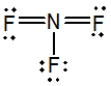 <strong>Select the correct Lewis structure for nitrogen trifluoride, NF<sub>3</sub>.</strong> A) B) C) D) E)