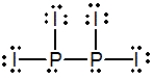<strong>Select the best Lewis structure for P<sub>2</sub>I<sub>4</sub>.</strong> A) B) C) D) E)None of these choices are correct.