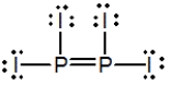 <strong>Select the best Lewis structure for P<sub>2</sub>I<sub>4</sub>.</strong> A) B) C) D) E)None of these choices are correct.