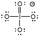 <strong>Select the Lewis structure in which formal charges are minimized for the periodate anion, IO<sub>4</sub><sup>−</sup>.</strong> A) B) C) D) E)