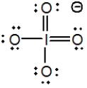 <strong>Select the Lewis structure in which formal charges are minimized for the periodate anion, IO<sub>4</sub><sup>−</sup>.</strong> A) B) C) D) E)
