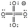 <strong>Select the Lewis structure in which formal charges are minimized for the periodate anion, IO<sub>4</sub><sup>−</sup>.</strong> A) B) C) D) E)
