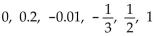 <strong>Solve the problem. In a probability model, which of the following numbers could be the probability of an outcome: </strong> A) B) C) D)